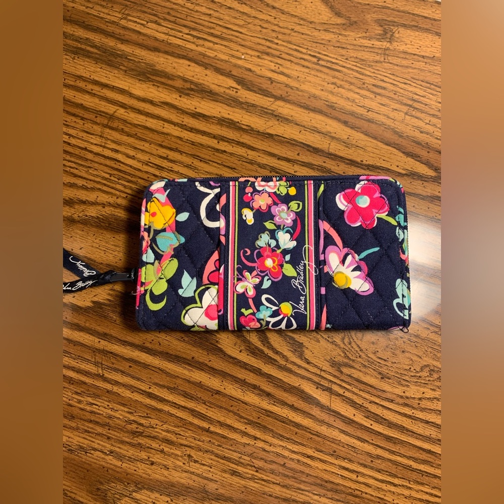 Vera Bradley Navy Multicolored Floral Wallet